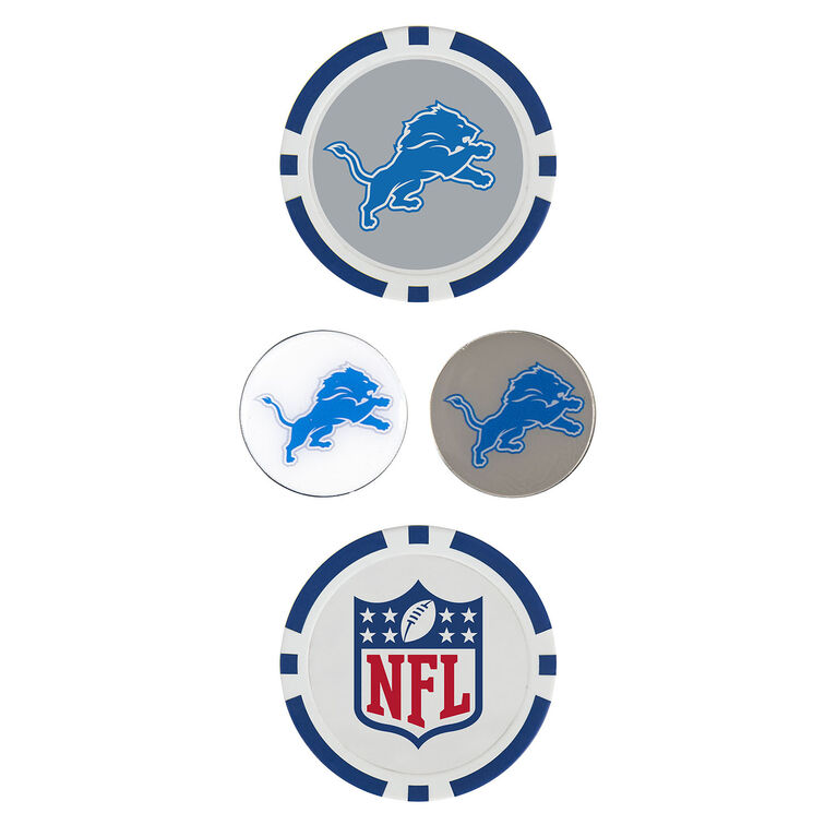 Team Effort NFL Ball Marker Set - Detroit Lions