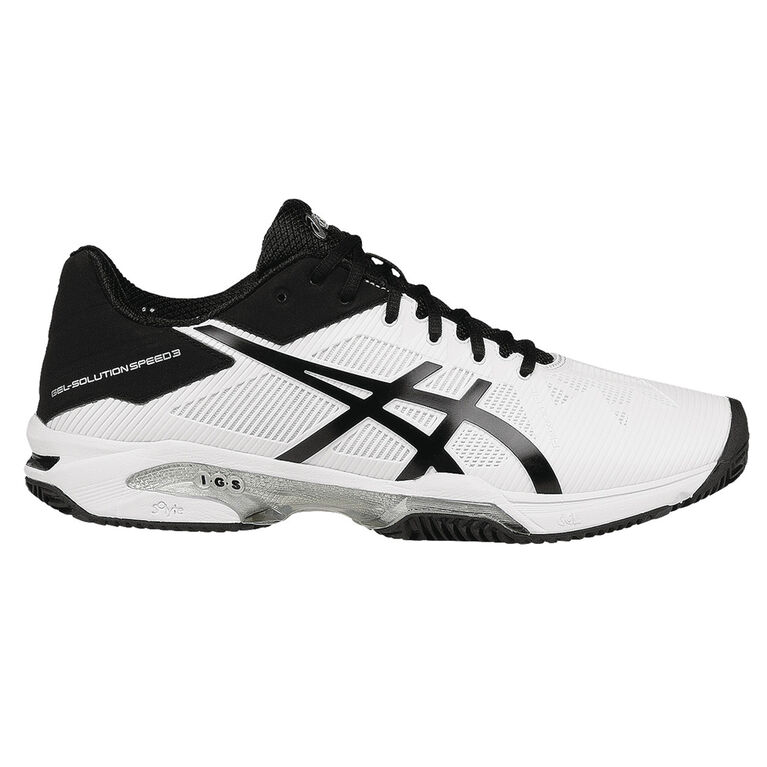 Asics GEL-Solution 3 Clay Men's Tennis Shoe - White/Black | PGA Superstore