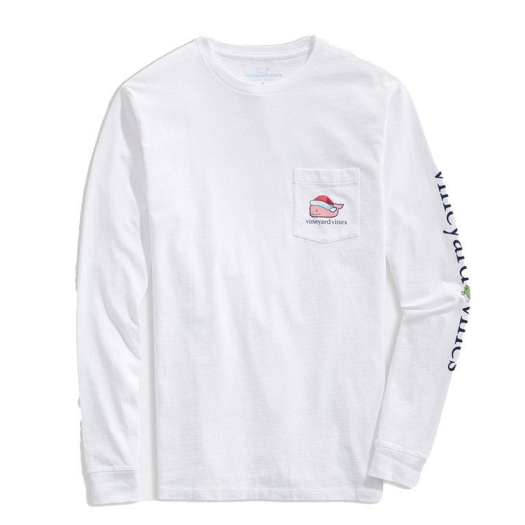 vineyard vines Men's Short Sleeve Modern Whale Pocket T-Shirt, White Cap,  X-Large