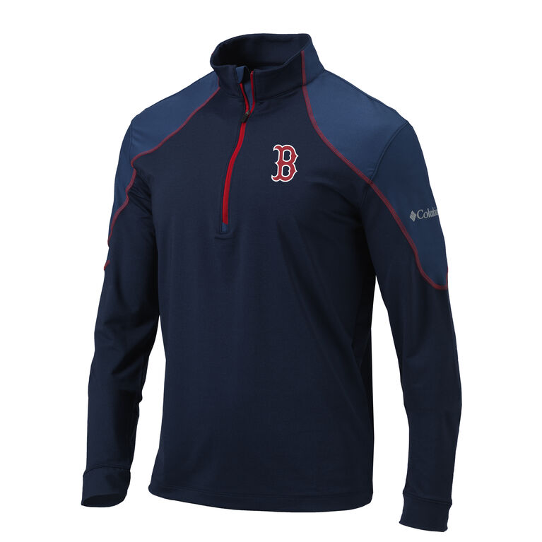 Columbia Boston Red Sox OMNI-WICK Panel Quarter Zip Pullover