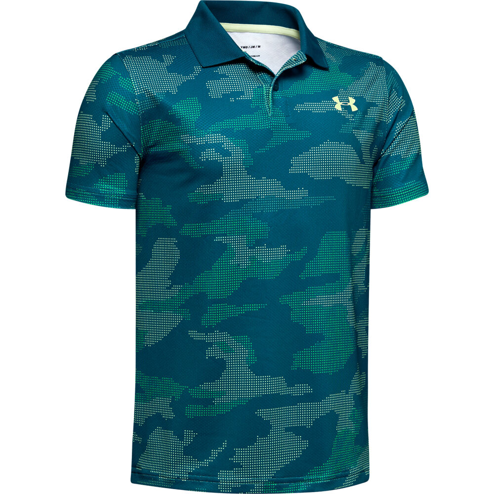 Textured Printed Boys' Golf Polo Shirt 