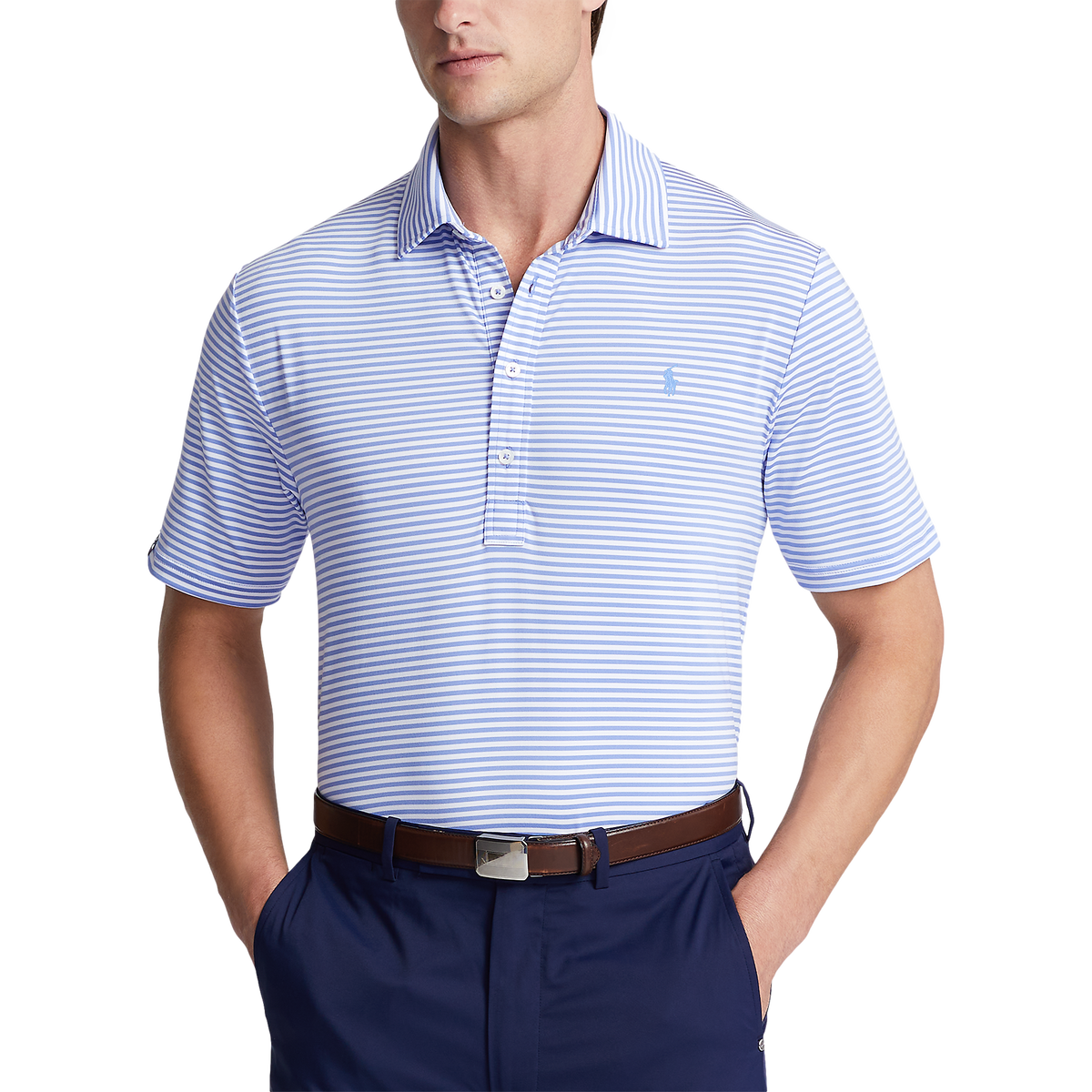 RLX Golf Performance Tour Pique Striped Polo Shirt | PGA TOUR Superstore
