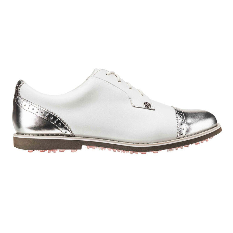 G/FORE Cap Toe Gallivanter Women's Golf Shoe - White/Silver | PGA TOUR ...