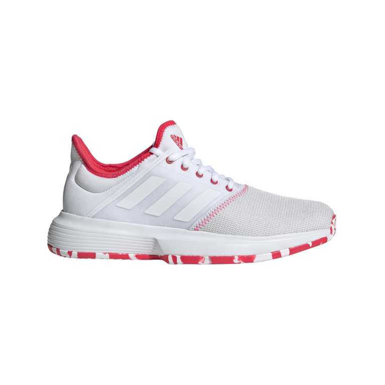 adidas Game Court Women's Tennis Shoe - White/Red | PGA TOUR Superstore