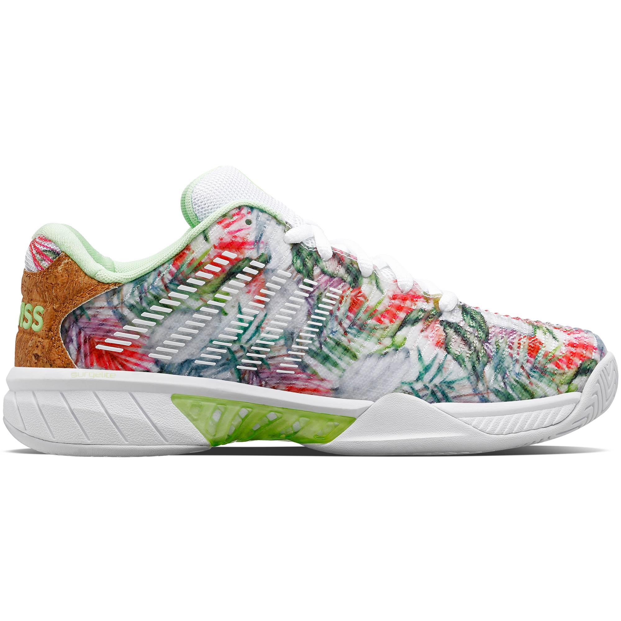 K-Swiss Hypercourt Express 2 LTD Tropical Women's Tennis Shoe - White/Pink  | PGA TOUR Superstore