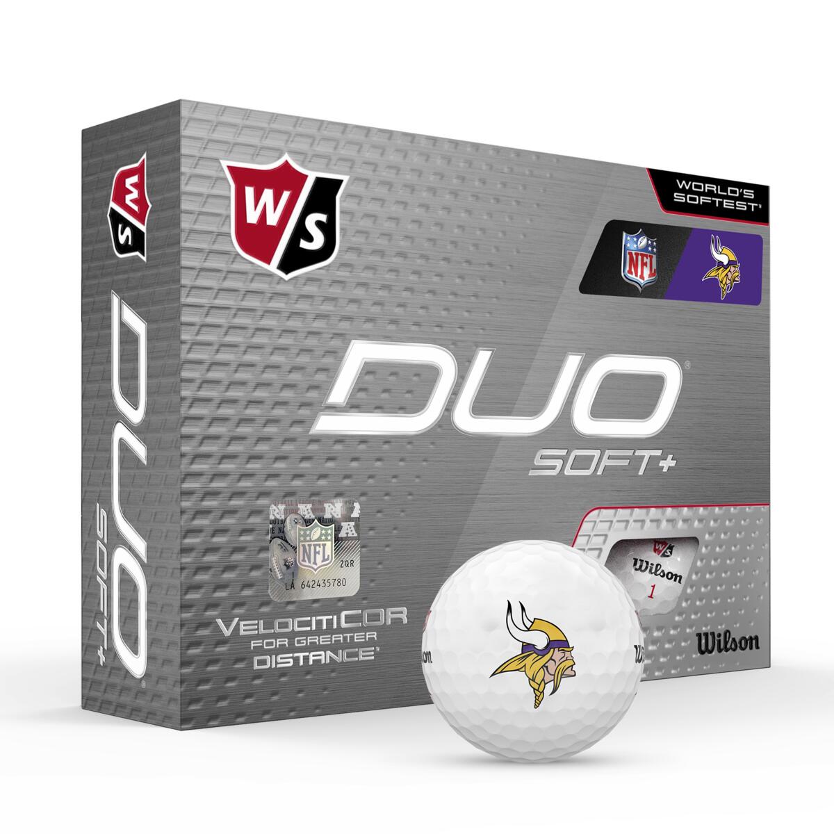 Wilson Minnesota Vikings Duo Soft+ Golf Balls