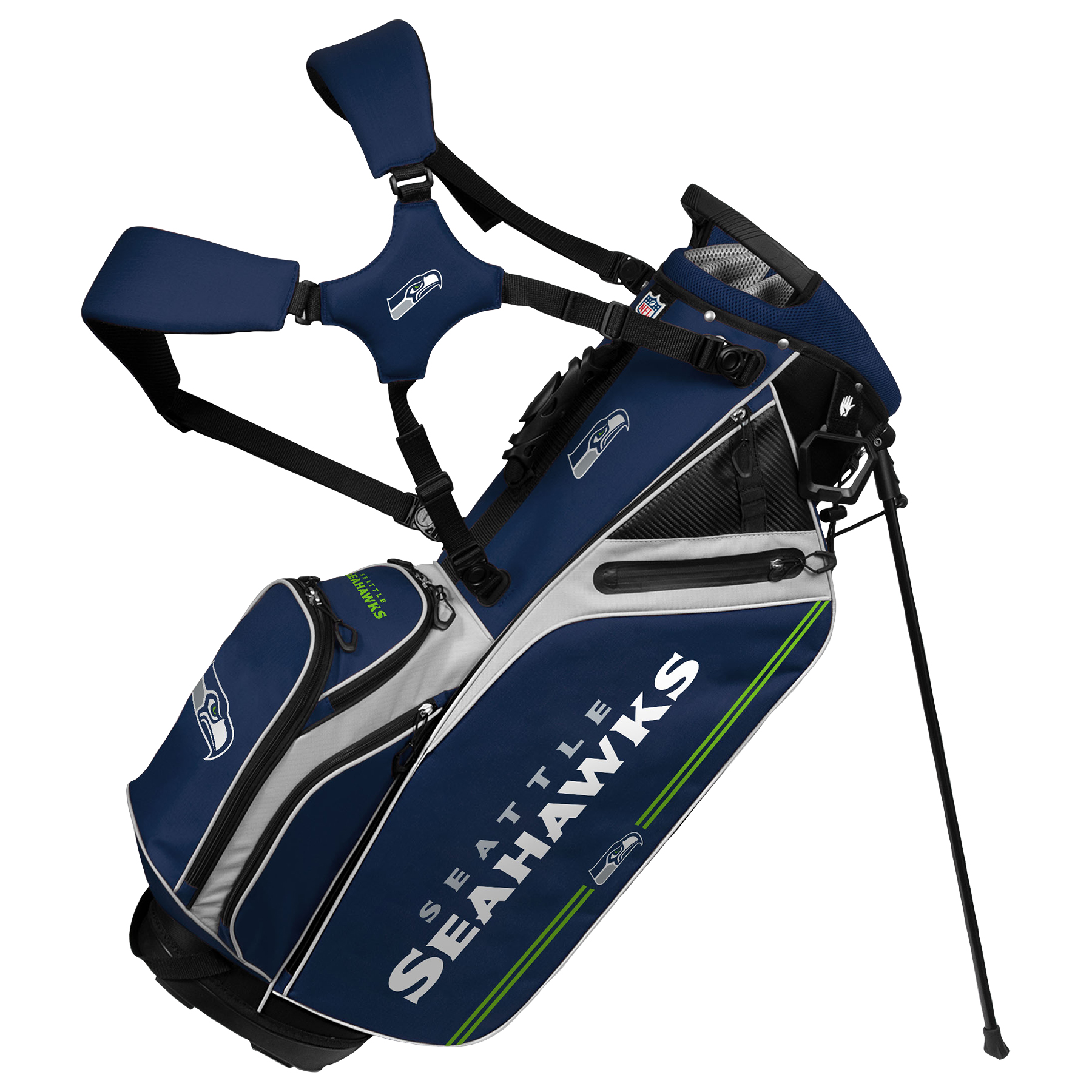 Team Effort Seattle Seahawks Caddie Carry Hybrid Golf Bag